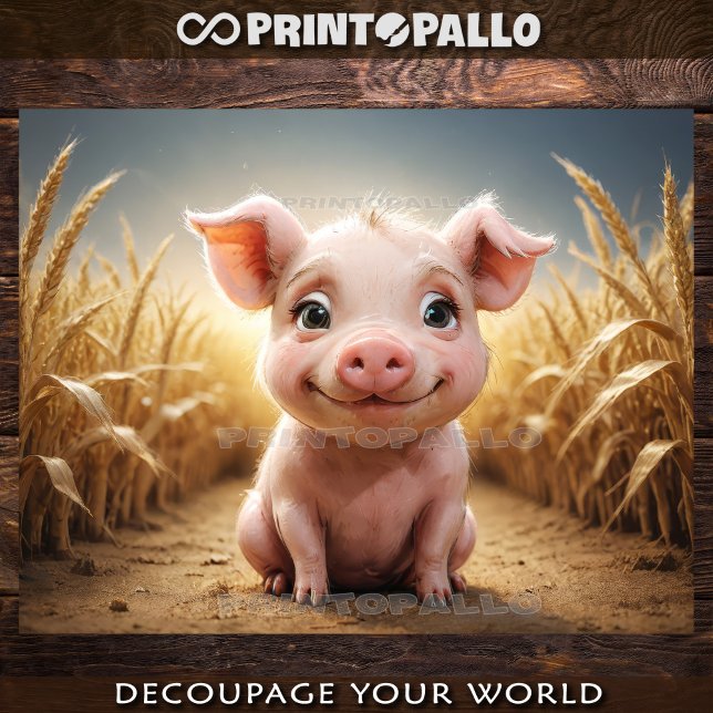 Baby Farm Animals: cute little pink pig Tissue Paper (Creator Uploaded)