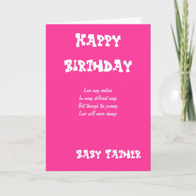 Baby father birthday cards (Front)
