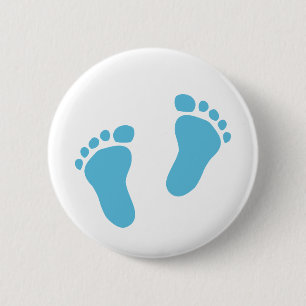 Baby feet 6 cm round badge