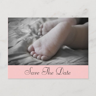 Baby Feet Announcement Postcard