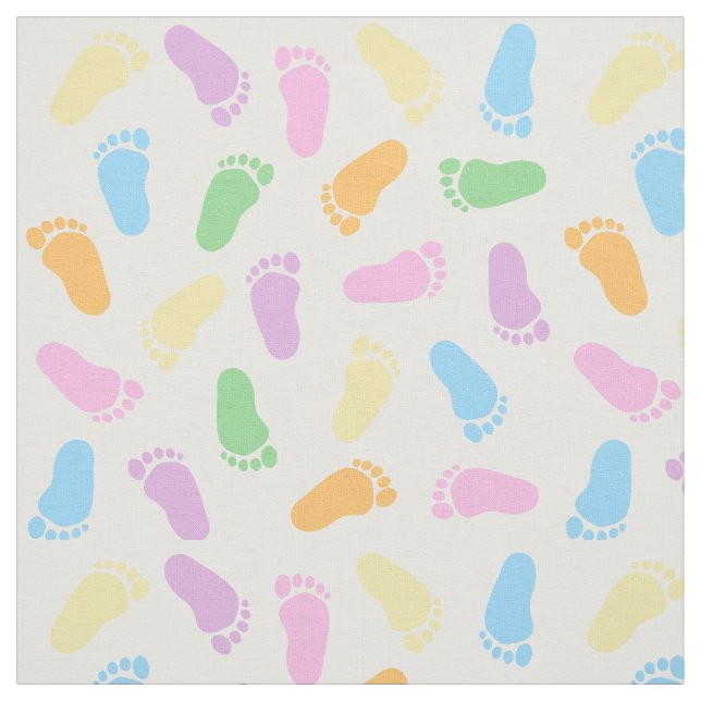 Baby feet footprints Fabric (Swatch)