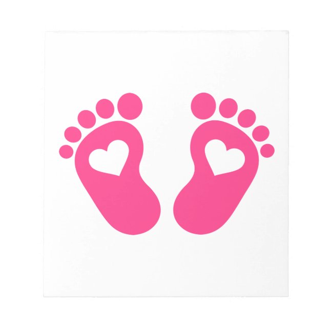 Baby feet hearts notepad (Front)