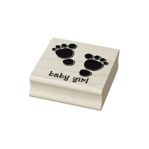 Baby Feet Rubber Stamp