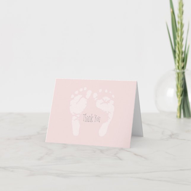 Baby Feet Thank You Note Card (Front)