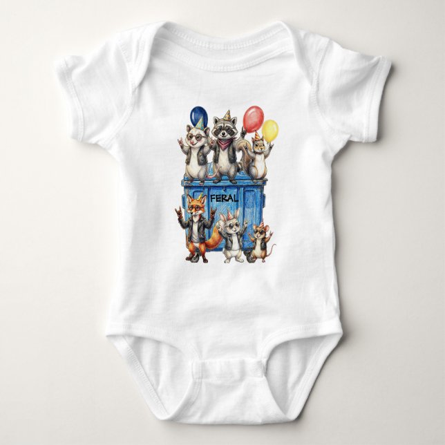 Baby Feral Birthday Bodysuit (Front)