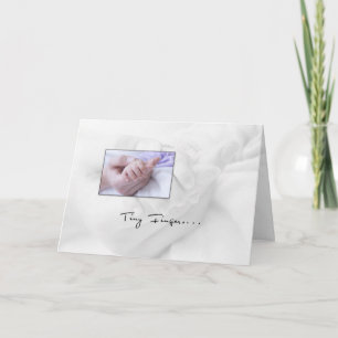 Baby Fingers Congratulations Card