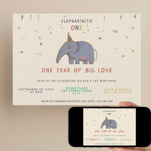 Baby first 1st Birthday party Invitation