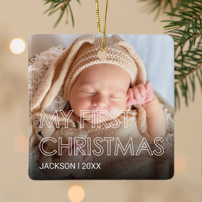 Baby First Christmas Ceramic Ornament (Creator Uploaded)