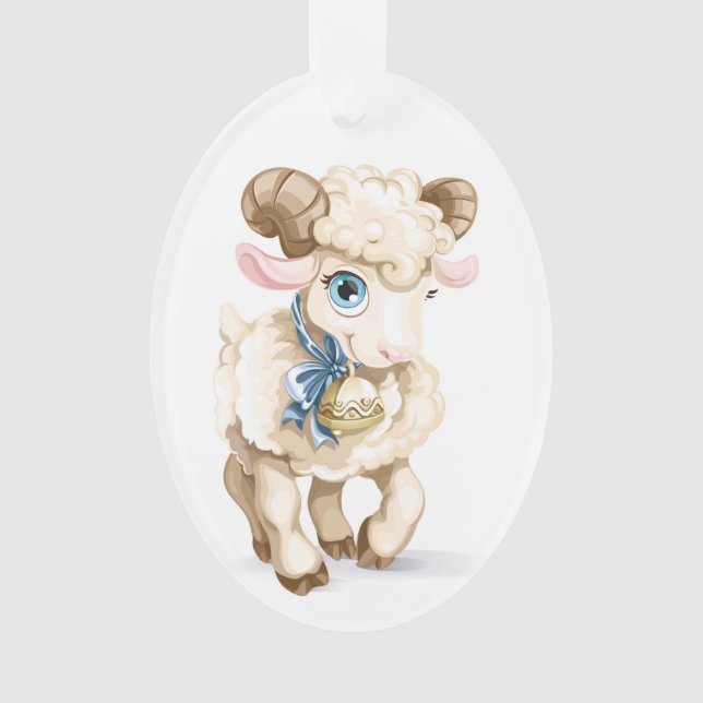 Baby - First Christmas - Lamb Ornament (Front)