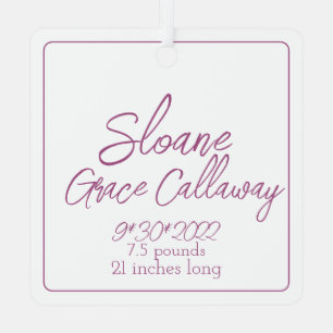 Baby First Christmas Metal Ornament