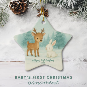 Baby First Christmas Photo Ceramic Tree Decoration