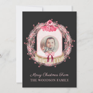 Baby First Christmas Photo Christmas Card
