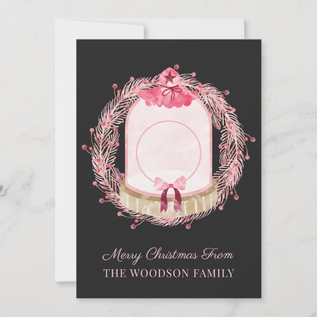 Baby First Christmas Photo Christmas Card (Front)