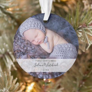 Baby First Christmas Photo Ornament