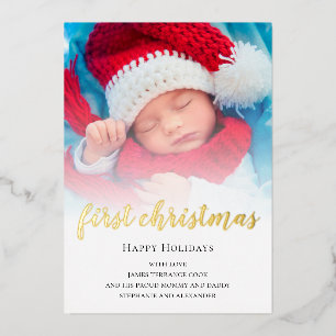 Baby First Christmas Photo Overlay Real