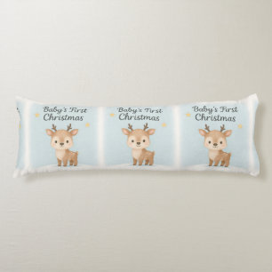 Baby first christmas reindeer cozy nursery body cushion