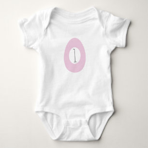 Baby First Easter Birthday Egg Monogram Bodysuit