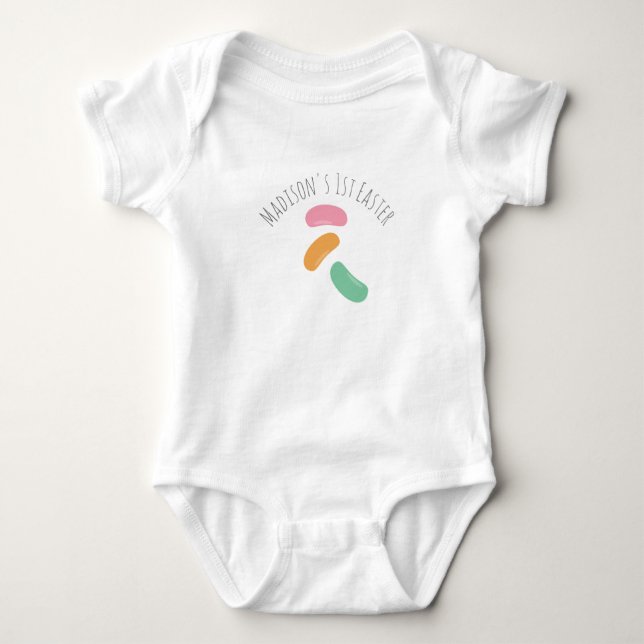 Baby First Easter Jelly Bean Baby Bodysuit (Front)