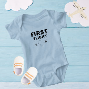Baby FIRST FLIGHT, Cool Aeroplane, Travel,Cute Blu Bodysuit
