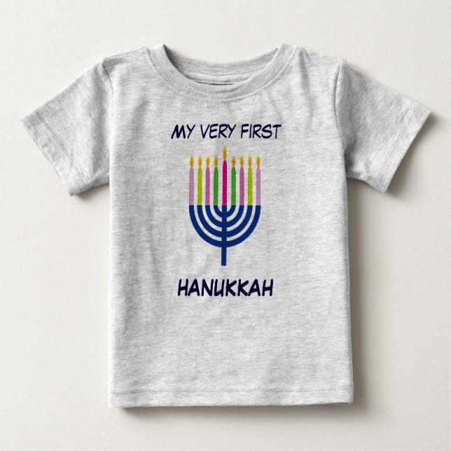 Baby first Hanukkah body suite Baby T-Shirt (Front)