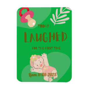 Baby first laugh magnet