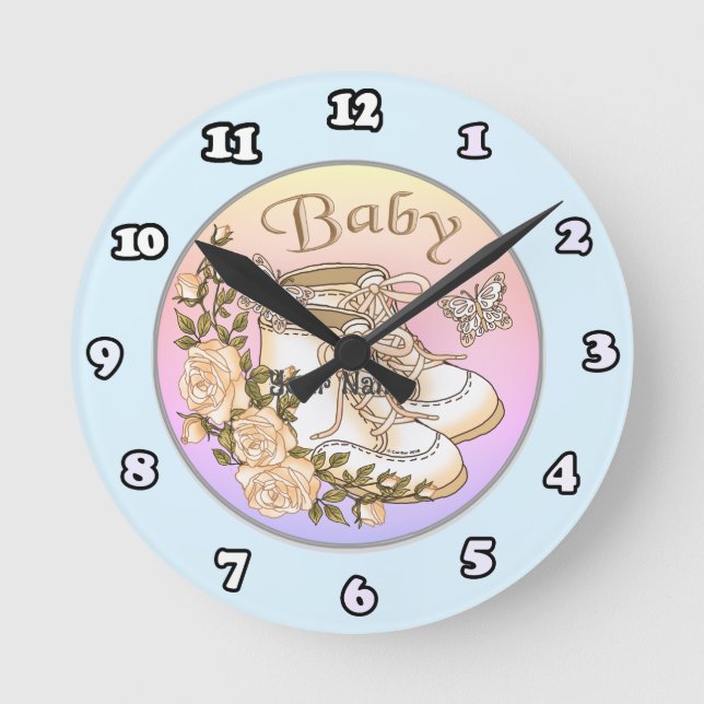 Baby First Shoes  clock (Front)