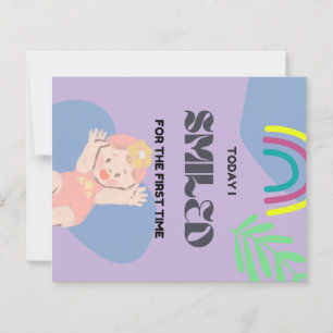Baby first smile