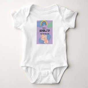 Baby first smile bodysuit
