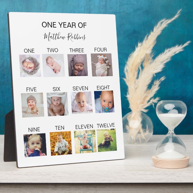 Baby First Year Photo Plaque (Side)