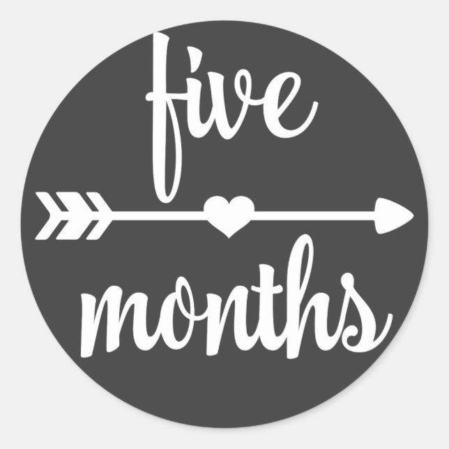 Baby Five Months Milestone Stickers (Front)