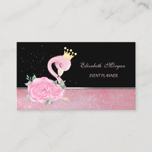 Baby Flamingo Event Planner Business Card (Front)