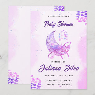 Baby Floral Baby Shower Invitation