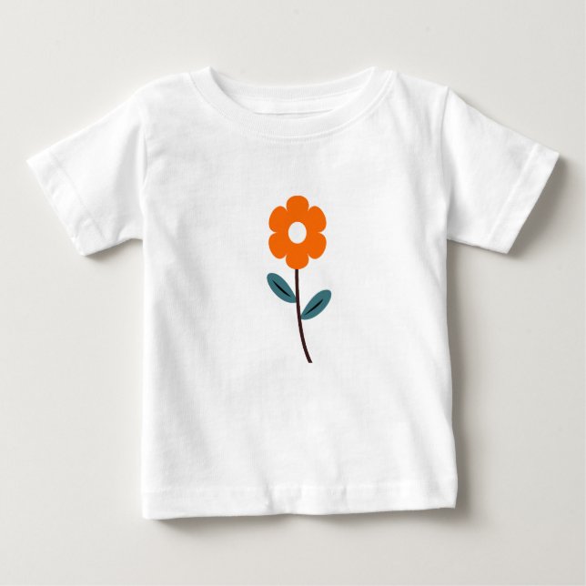baby flower design baby T-Shirt (Front)