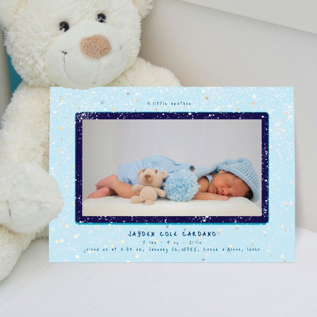 Baby Flurry | Horizontal Birth Announcement (Creator Uploaded)