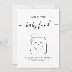 Baby Food Guessing Baby Shower Game Invitation