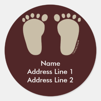 Baby Foot Prints Addres Labels