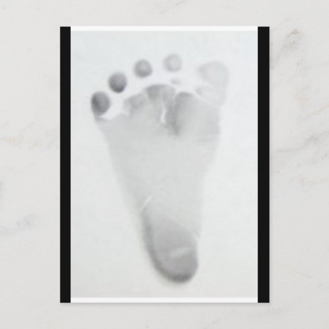 Baby Footprint Postcard (Front)