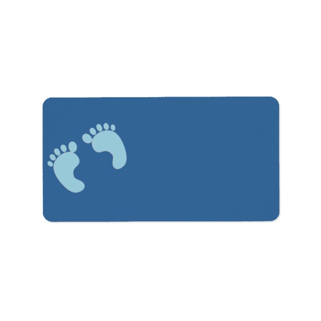 Baby Footprints Address Label (Front)