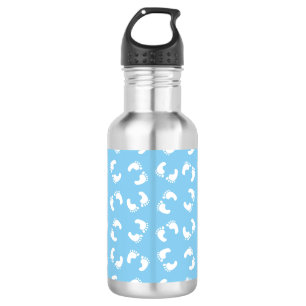 Baby Footprints, Babies Foot, Footsteps, Blue, Boy 532 Ml Water Bottle