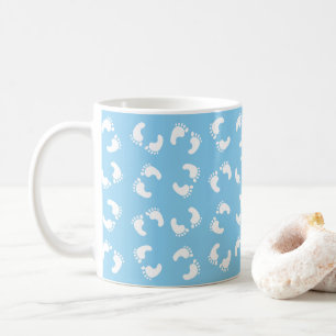 Baby Footprints, Babies Foot, Footsteps, Blue, Boy Coffee Mug