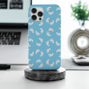 Baby Footprints, Babies Foot, Footsteps, Blue, Boy iPhone 15 Pro Max Case