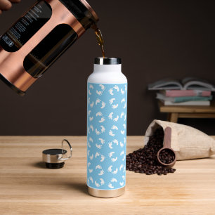 Baby Footprints, Babies Foot, Footsteps, Blue, Boy Water Bottle