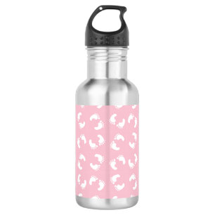 Baby Footprints, Babies Foot, Footsteps, Pink Girl 532 Ml Water Bottle