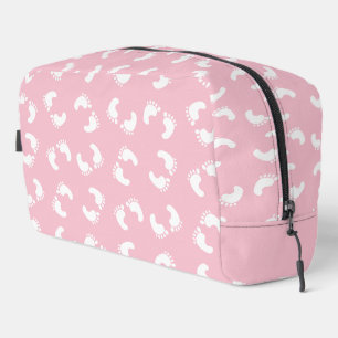 Baby Footprints, Babies Foot, Footsteps, Pink Girl Dopp Kit