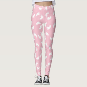 Baby Footprints, Babies Foot, Footsteps, Pink Girl Leggings