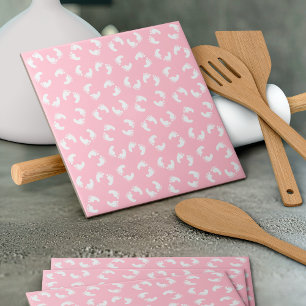 Baby Footprints, Babies Foot, Footsteps, Pink Girl Tile