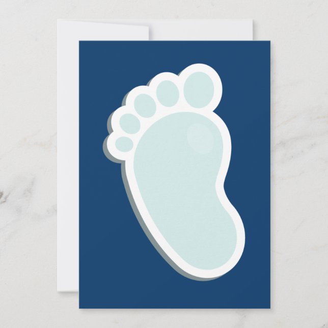 Baby Footprints Baby Shower Invitation (Front)