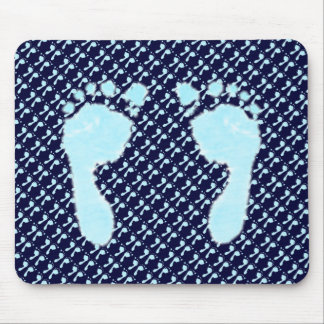Baby Footprints (Boy) Mouse Pad