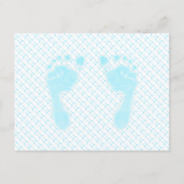 Baby Footprints (Boy) Postcard (Front)
