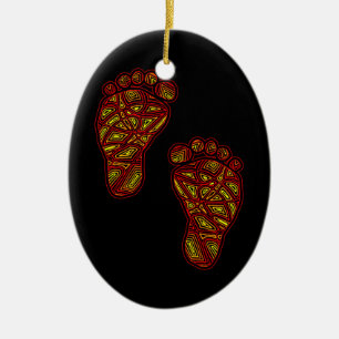 Baby Footprints Ceramic Tree Decoration